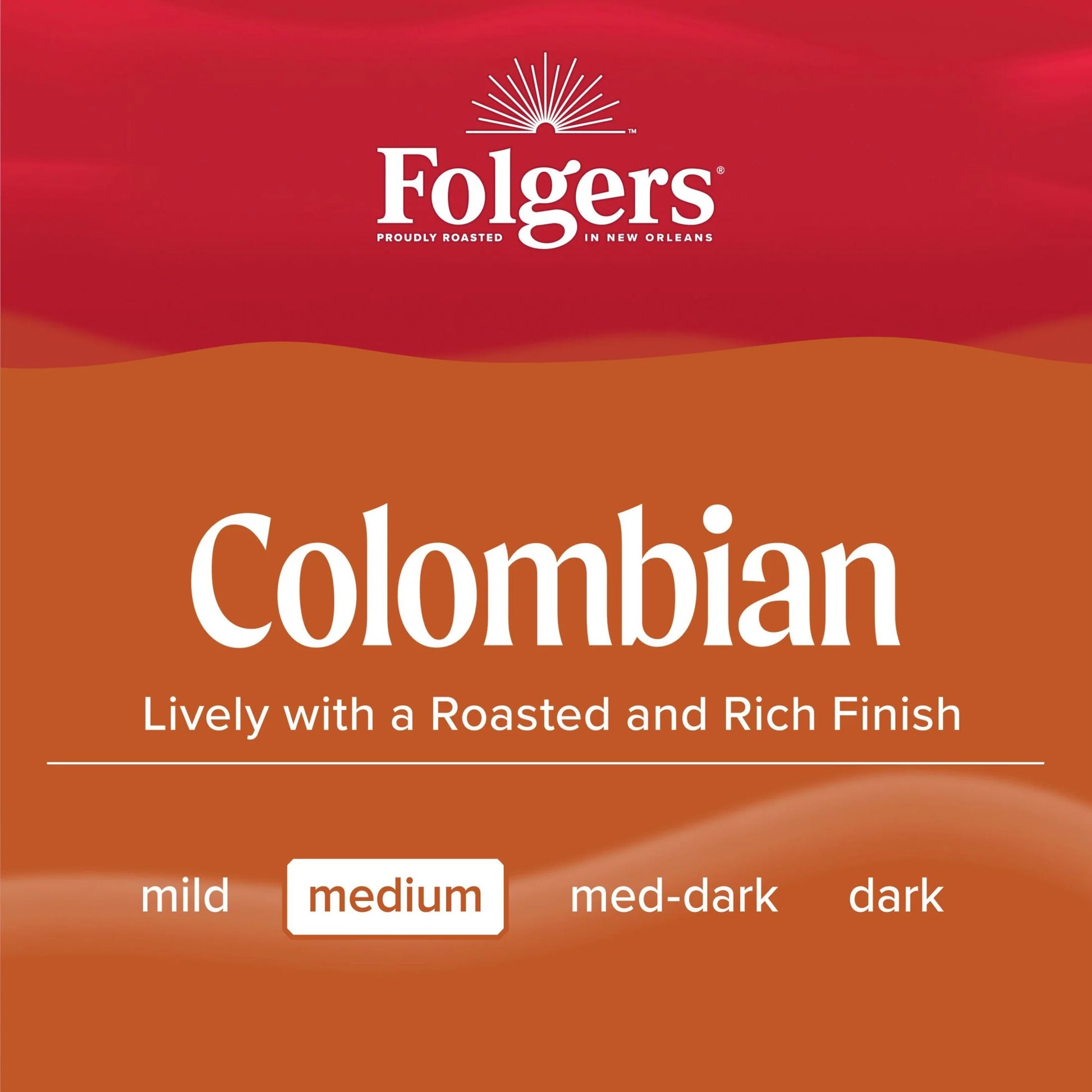 Colombian Ground Coffee, Medium Roast, 22.6 Oz. Canister