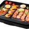 Indoor Grill Electric Korean BBQ Grill Nonstick 1500W, Removable Griddle Contact Grilling with Smart 5-Heat Temp Controller, Kbbq Fast Heat up Family Size Mini 14 Inch Tabletop Plate Pfoa-Free Black